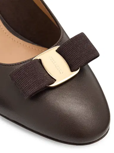FERRAGAMO Women's Vara Bow 50MM Slingback Pumps - Moro | Thumbnail 5 FERRAGAMO Women's Vara Bow 50MM Slingback Pumps - Moro | Thumbnail 5