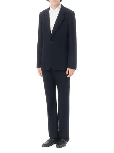 Valentino Garavani Men's Cotton Poplin Shirt with Pleated Plastron and Lace Details - White | Thumbnail 2 Valentino Garavani Men's Cotton Poplin Shirt with Pleated Plastron and Lace Details - White | Thumbnail 2