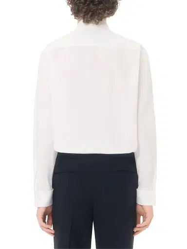 Valentino Garavani Men's Cotton Poplin Shirt with Pleated Plastron and Lace Details - White | Thumbnail 5 Valentino Garavani Men's Cotton Poplin Shirt with Pleated Plastron and Lace Details - White | Thumbnail 5