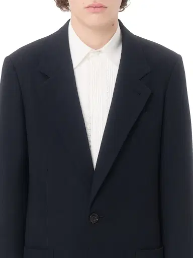 Valentino Garavani Men's Cotton Poplin Shirt with Pleated Plastron and Lace Details - White | Thumbnail 6 Valentino Garavani Men's Cotton Poplin Shirt with Pleated Plastron and Lace Details - White | Thumbnail 6