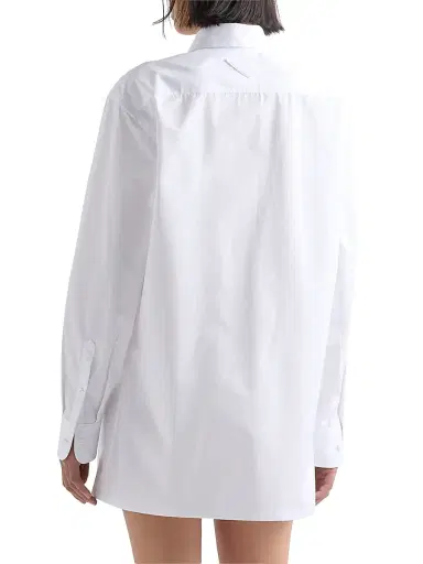 Prada Women's Embroidered Poplin Shirt - White | Thumbnail 3 Prada Women's Embroidered Poplin Shirt - White | Thumbnail 3