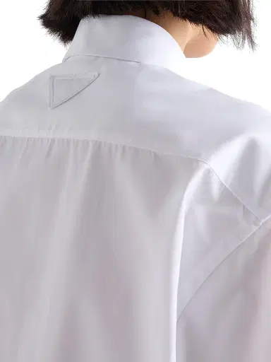 Prada Women's Embroidered Poplin Shirt - White | Thumbnail 5 Prada Women's Embroidered Poplin Shirt - White | Thumbnail 5