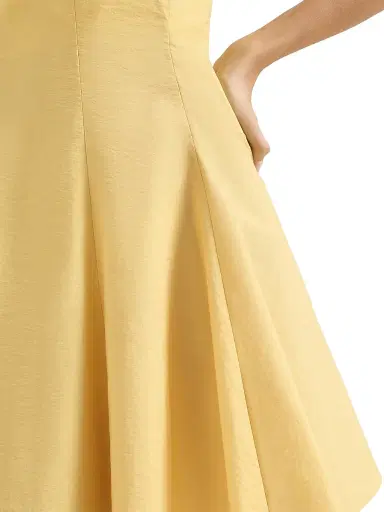 Brunello Cucinelli Women's Techno Cotton Poplin Mini Dress - Yellow | Thumbnail 5 Brunello Cucinelli Women's Techno Cotton Poplin Mini Dress - Yellow | Thumbnail 5