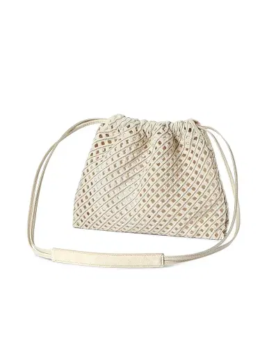 Brunello Cucinelli Women's Sartorial Bucket Bag in Precious Cotton Net - | Thumbnail 3 Brunello Cucinelli Women's Sartorial Bucket Bag in Precious Cotton Net - | Thumbnail 3