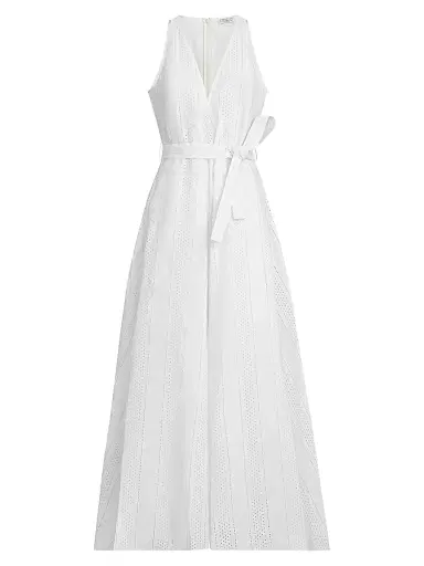 Brunello Cucinelli Women's Techno Cotton Poplin Broderie Anglaise Dress | Thumbnail 1 Brunello Cucinelli Women's Techno Cotton Poplin Broderie Anglaise Dress | Thumbnail 1