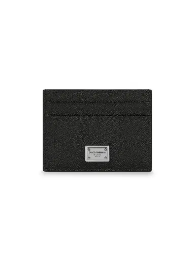 Dolce & Gabbana Men's Leather Card Holder - Nero | Thumbnail 1 Dolce & Gabbana Men's Leather Card Holder - Nero | Thumbnail 1