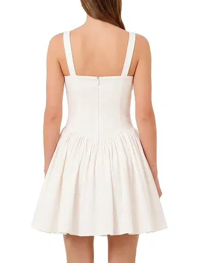 NICHOLAS Women's Vittoria Linen-Blend Minidress - | Thumbnail 4 NICHOLAS Women's Vittoria Linen-Blend Minidress - | Thumbnail 4
