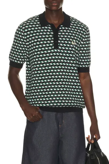 Fred Perry Geometric Knitted Polo | Thumbnail 1 Fred Perry Geometric Knitted Polo | Thumbnail 1