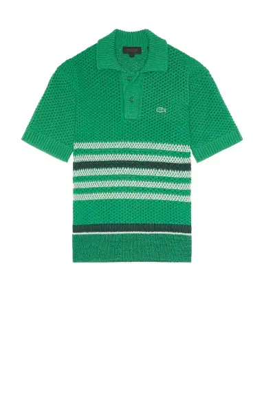 Lacoste Runway Lacy Striped Polo Collar Sweater | Thumbnail 4 Lacoste Runway Lacy Striped Polo Collar Sweater | Thumbnail 4