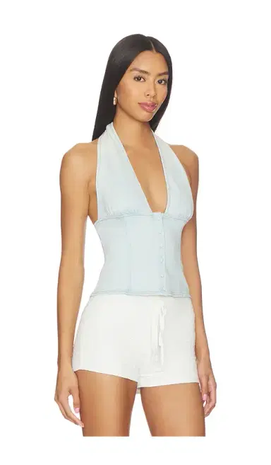 Free People Ramona Denim Halter | Thumbnail 2 Free People Ramona Denim Halter | Thumbnail 2