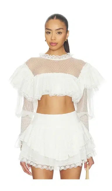 For Love & Lemons Beckett Crop Top | Thumbnail 1 For Love & Lemons Beckett Crop Top | Thumbnail 1