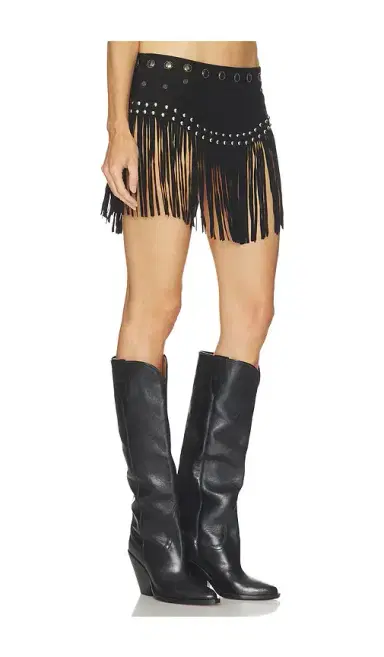 One Teaspoon Rebel Rider Studded Fringe Suede Micro Skirt | Thumbnail 2 One Teaspoon Rebel Rider Studded Fringe Suede Micro Skirt | Thumbnail 2