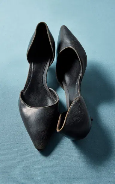 The Row Liisa Kitten Leather d'Orsay Pumps | Thumbnail 2 The Row Liisa Kitten Leather d'Orsay Pumps | Thumbnail 2