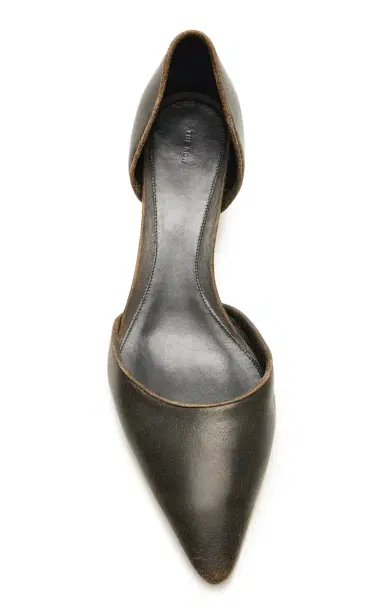 The Row Liisa Kitten Leather d'Orsay Pumps | Thumbnail 4 The Row Liisa Kitten Leather d'Orsay Pumps | Thumbnail 4