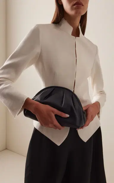 The Row Charlotte Leather Clutch | Thumbnail 2 The Row Charlotte Leather Clutch | Thumbnail 2