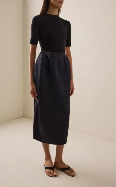The Row Gamin Wool-Silk Midi Skirt | Thumbnail 2 The Row Gamin Wool-Silk Midi Skirt | Thumbnail 2