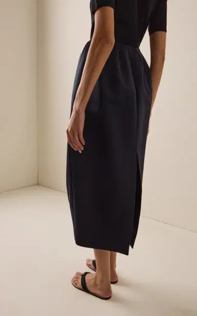 The Row Gamin Wool-Silk Midi Skirt | Thumbnail 4 The Row Gamin Wool-Silk Midi Skirt | Thumbnail 4