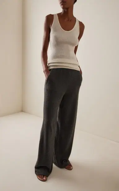 The Row Cendrea Ribbed Jersey Racerback Tank Top | Thumbnail 4 The Row Cendrea Ribbed Jersey Racerback Tank Top | Thumbnail 4