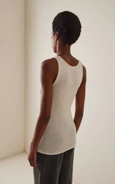 The Row Cendrea Ribbed Jersey Racerback Tank Top | Thumbnail 5 The Row Cendrea Ribbed Jersey Racerback Tank Top | Thumbnail 5