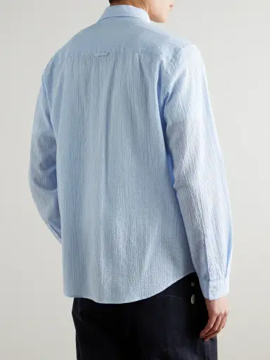 Folk Textured Cotton-Blend Shirt - Men | Thumbnail 3 Folk Textured Cotton-Blend Shirt - Men | Thumbnail 3