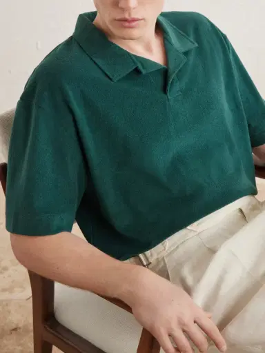 Sunspel Cotton-Terry Polo Shirt - Men | Thumbnail 5 Sunspel Cotton-Terry Polo Shirt - Men | Thumbnail 5
