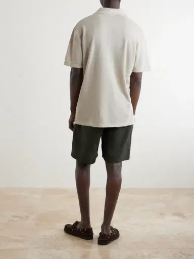 Sunspel Linen-Piqué Polo Shirt - Men | Thumbnail 4 Sunspel Linen-Piqué Polo Shirt - Men | Thumbnail 4