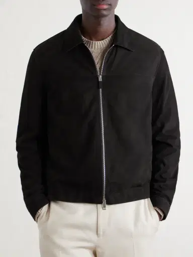 Zegna Suede Blouson Jacket - Men | Thumbnail 3 Zegna Suede Blouson Jacket - Men | Thumbnail 3