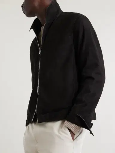 Zegna Suede Blouson Jacket - Men | Thumbnail 5 Zegna Suede Blouson Jacket - Men | Thumbnail 5