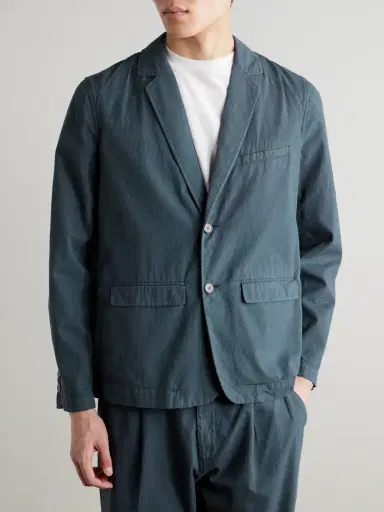 Folk Assembly Textured-Cotton Suit Jacket - Men | Thumbnail 3 Folk Assembly Textured-Cotton Suit Jacket - Men | Thumbnail 3