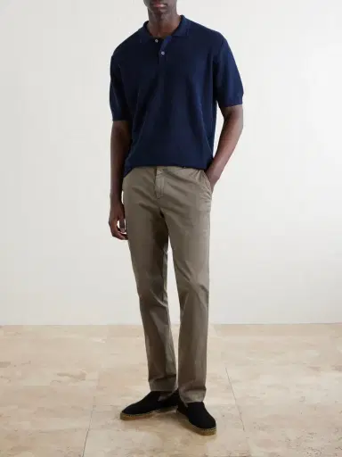 Sunspel Straight-Leg Garment-Dyed Cotton-Blend Twill Chinos - Men | Thumbnail 2 Sunspel Straight-Leg Garment-Dyed Cotton-Blend Twill Chinos - Men | Thumbnail 2