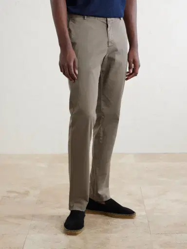 Sunspel Straight-Leg Garment-Dyed Cotton-Blend Twill Chinos - Men | Thumbnail 3 Sunspel Straight-Leg Garment-Dyed Cotton-Blend Twill Chinos - Men | Thumbnail 3