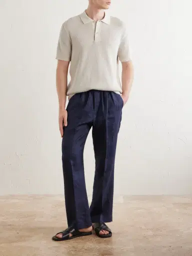 Sunspel Ribbed Cotton Polo-Shirt - Men | Thumbnail 2 Sunspel Ribbed Cotton Polo-Shirt - Men | Thumbnail 2