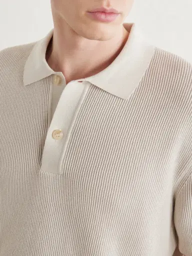 Sunspel Ribbed Cotton Polo-Shirt - Men | Thumbnail 5 Sunspel Ribbed Cotton Polo-Shirt - Men | Thumbnail 5