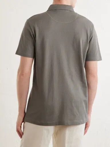 Sunspel Riviera Cotton-Mesh Polo Shirt - Men | Thumbnail 4 Sunspel Riviera Cotton-Mesh Polo Shirt - Men | Thumbnail 4