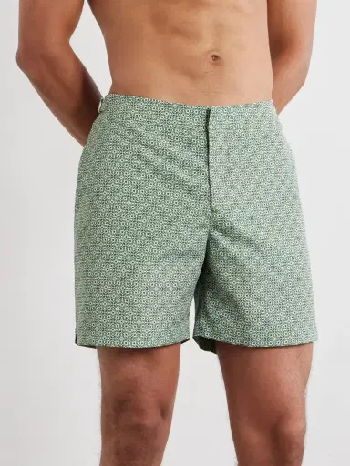 Orlebar Brown Bulldog Portico Straight-Leg Mid-Length Printed Swim Shorts - Men | Thumbnail 2 Orlebar Brown Bulldog Portico Straight-Leg Mid-Length Printed Swim Shorts - Men | Thumbnail 2
