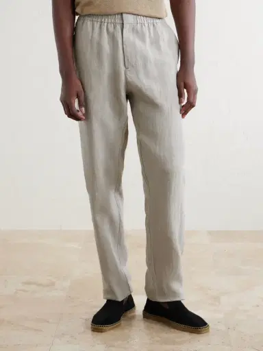 Sunspel Slim-Fit Straight-Leg Linen Trousers - Men | Thumbnail 3 Sunspel Slim-Fit Straight-Leg Linen Trousers - Men | Thumbnail 3