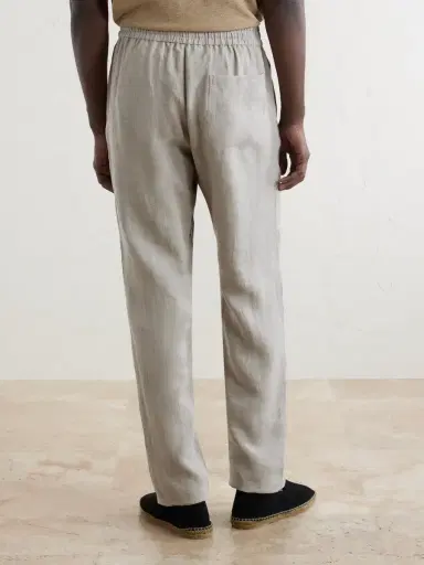 Sunspel Slim-Fit Straight-Leg Linen Trousers - Men | Thumbnail 4 Sunspel Slim-Fit Straight-Leg Linen Trousers - Men | Thumbnail 4