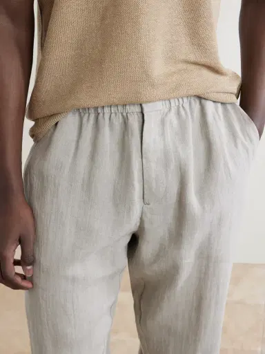 Sunspel Slim-Fit Straight-Leg Linen Trousers - Men | Thumbnail 5 Sunspel Slim-Fit Straight-Leg Linen Trousers - Men | Thumbnail 5