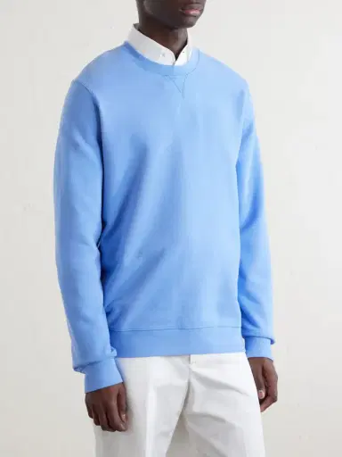 Sunspel Cotton-Jersey Sweatshirt - Men | Thumbnail 3 Sunspel Cotton-Jersey Sweatshirt - Men | Thumbnail 3