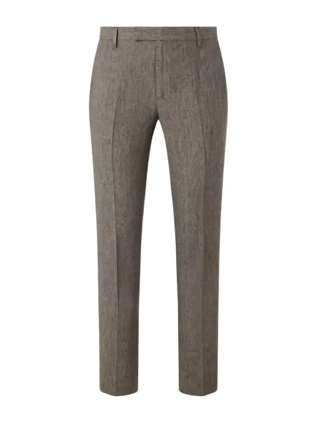 Straight-Leg Pleated Linen Suit Trousers - Men Straight-Leg Pleated Linen Suit Trousers - Men