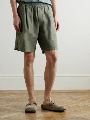 Folk Assembly Wide-Leg Cotton-Blend Shorts - Men | Thumbnail 3 Folk Assembly Wide-Leg Cotton-Blend Shorts - Men | Thumbnail 3