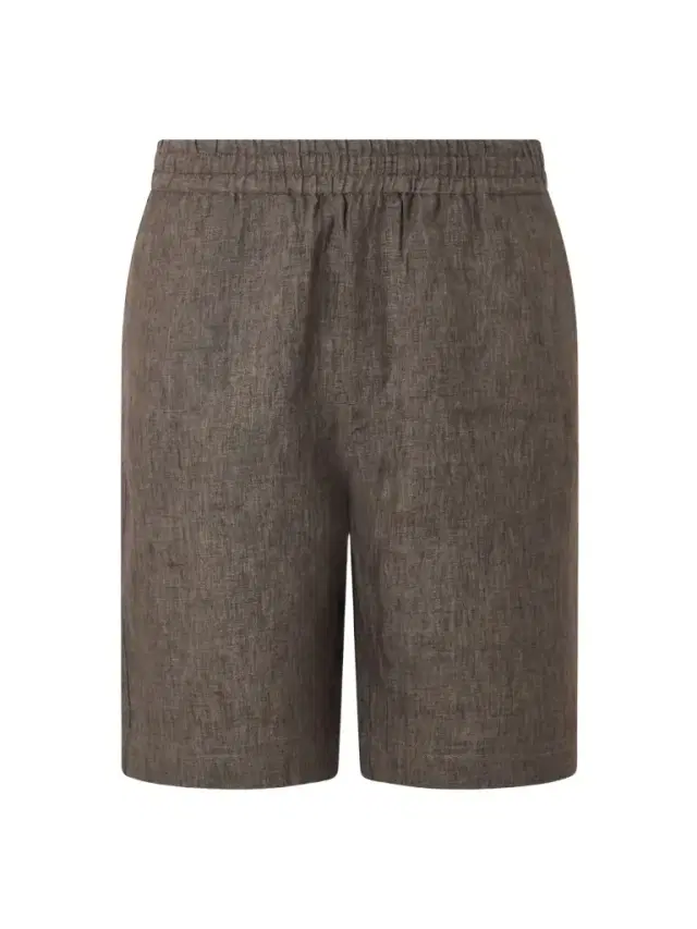 Straight-Leg Linen Shorts - Men Straight-Leg Linen Shorts - Men