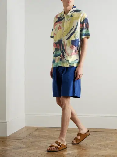 Folk Gabe Printed Linen and Cotton-Blend Shirt - Men | Thumbnail 2 Folk Gabe Printed Linen and Cotton-Blend Shirt - Men | Thumbnail 2