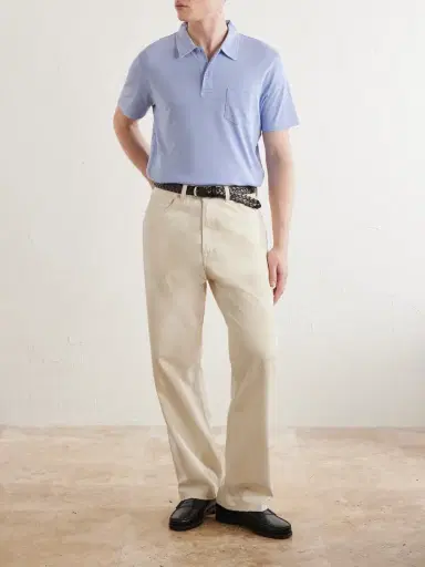 Sunspel Riviera Cotton-Mesh Polo Shirt - Men | Thumbnail 2 Sunspel Riviera Cotton-Mesh Polo Shirt - Men | Thumbnail 2