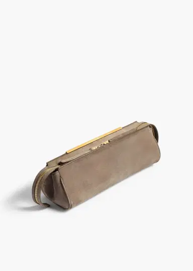 Khaite Donna Evening Clutch In Morning Dove Suede | Thumbnail 2 Khaite Donna Evening Clutch In Morning Dove Suede | Thumbnail 2