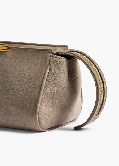 Khaite Donna Evening Clutch In Morning Dove Suede | Thumbnail 4 Khaite Donna Evening Clutch In Morning Dove Suede | Thumbnail 4