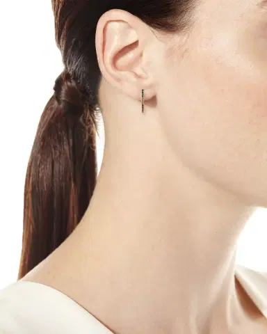 Sydney Evan 14K Rainbow Bar Stud Earring, Single | Thumbnail 7 Sydney Evan 14K Rainbow Bar Stud Earring, Single | Thumbnail 7