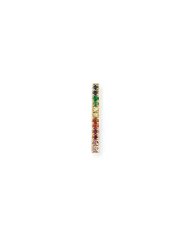 Sydney Evan 14K Rainbow Bar Stud Earring, Single | Thumbnail 9 Sydney Evan 14K Rainbow Bar Stud Earring, Single | Thumbnail 9