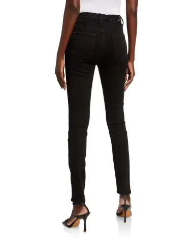 7 for all mankind High-Waist Skinny Jeans, Slim Illusion Luxe Black | Thumbnail 2 7 for all mankind High-Waist Skinny Jeans, Slim Illusion Luxe Black | Thumbnail 2