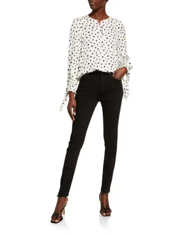 7 for all mankind High-Waist Skinny Jeans, Slim Illusion Luxe Black | Thumbnail 3 7 for all mankind High-Waist Skinny Jeans, Slim Illusion Luxe Black | Thumbnail 3